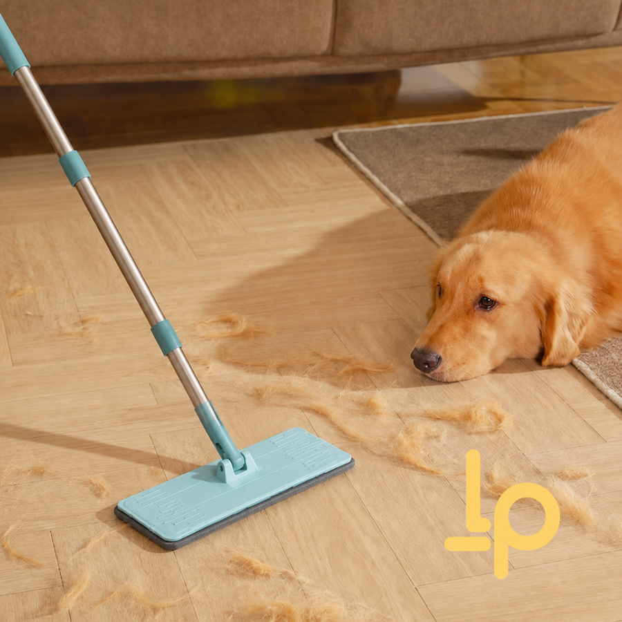 Mopa Trapeador Plano De Microfibra Con Balde Escurridor